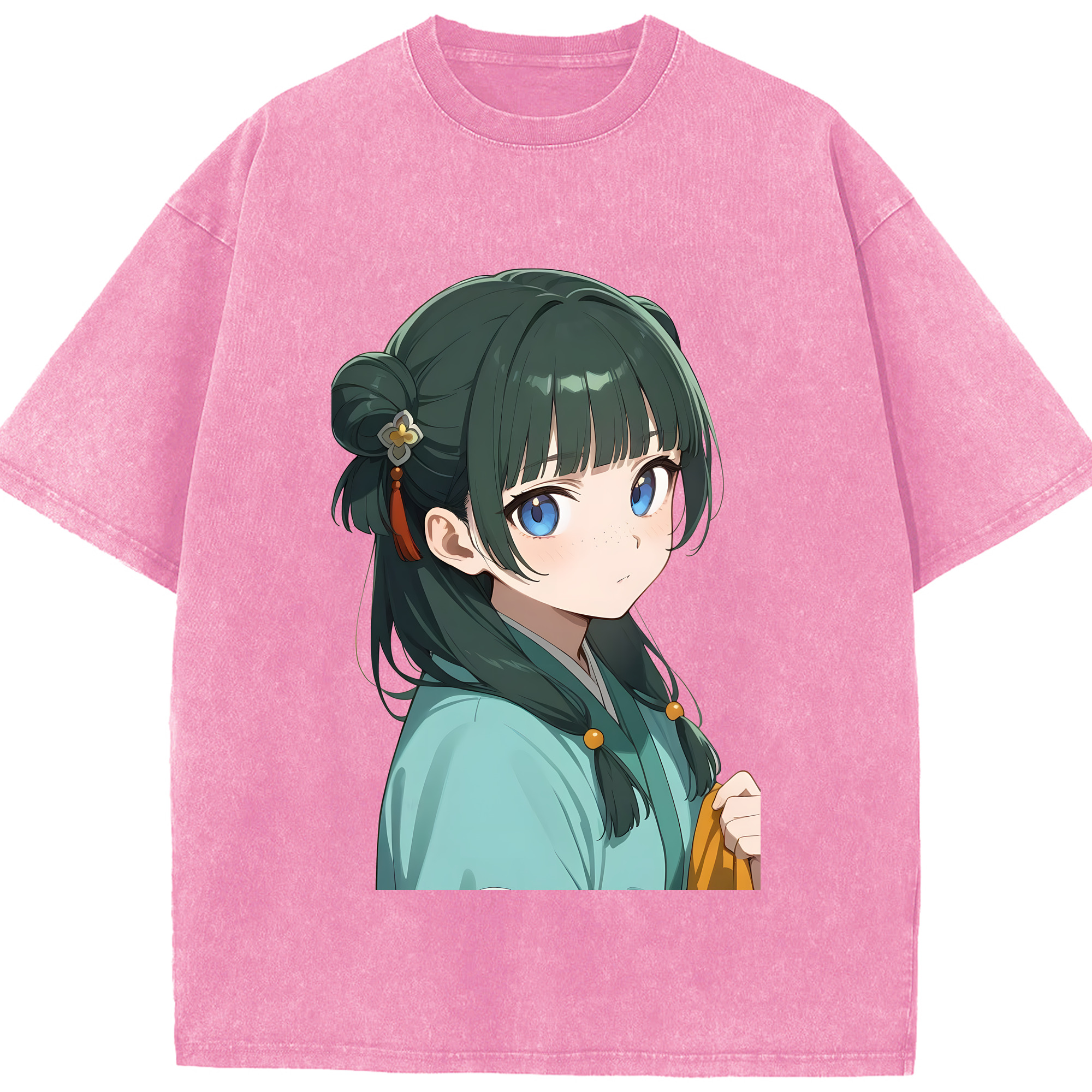 （画像用） 薬屋のひとりごと The Apothecary Diaries 綿100% ヴィンテージ風 半袖Tシャツ（フロントプリント）
